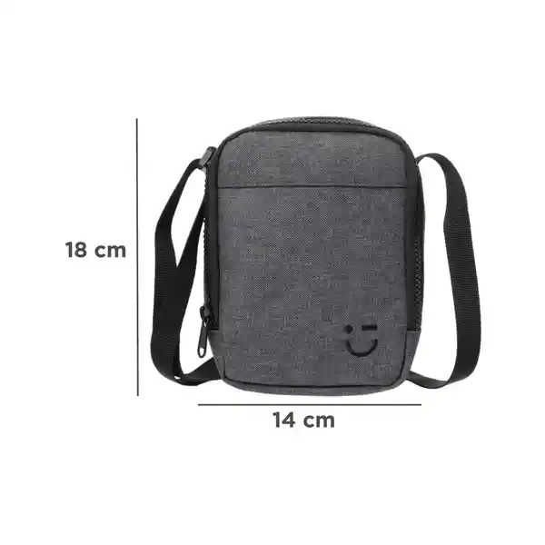 Bolso Cruzado Casual Gris Miniso