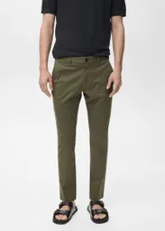 Pantalón Prato Khaki Talla 38 Hombre Mango