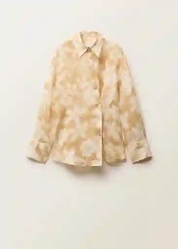 Camisa Parisi Mostaza Talla L Mujer Mango