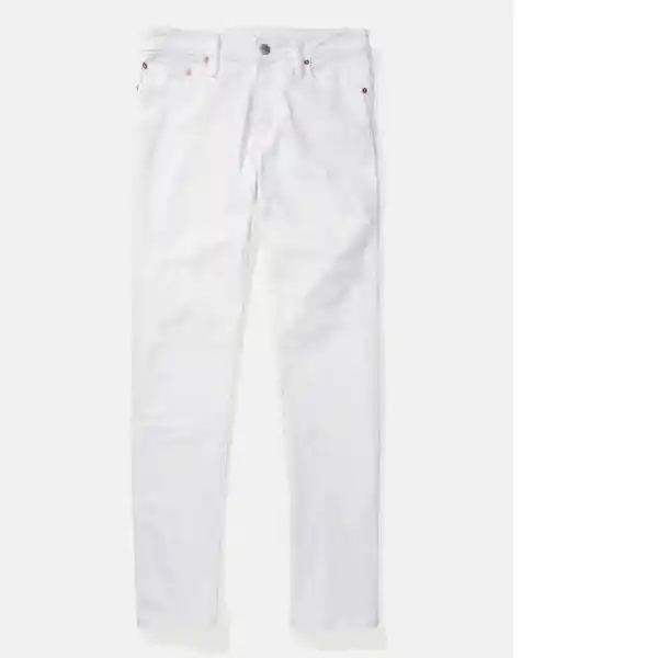 Jean Slim Hombre Blanco Talla: 30 x 32 American Eagle