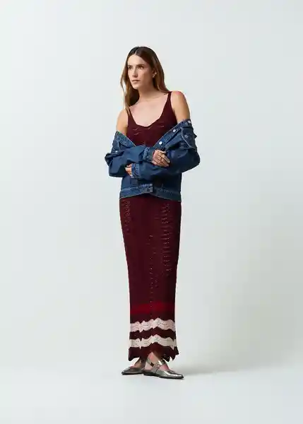 Vestido Mujer Morado Sombrío Ultra Oscuro Talla L 472G059 Naf Naf