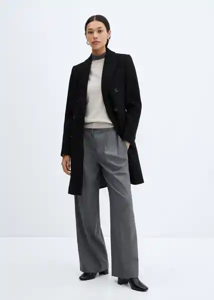 Abrigo Dali Negro Talla L Mujer Mango