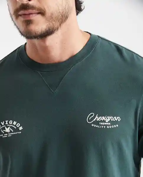 Camiseta Long Sleeve Verde Nafta Ultra Oscuro T. L Chevignon