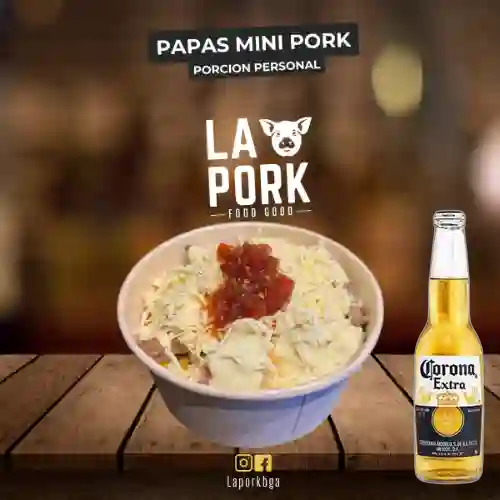 Combo Papas Mini Pork para 1 Persona + Coronita 250 ml