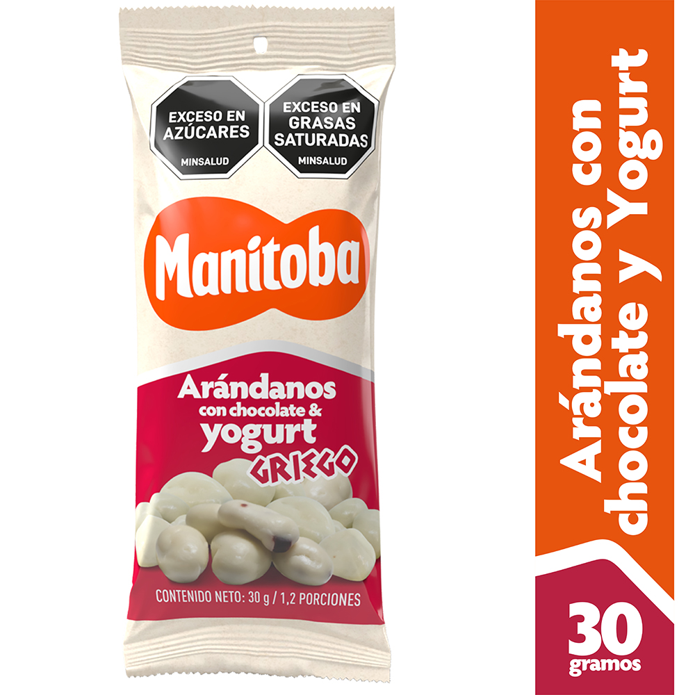Manitoba Snack de Arandanos Con Chocolate Y Yogurt Griego 30 g