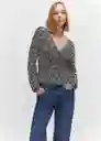 Blusa Pom Negro Talla L Mujer Mango