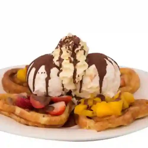 Waffle Corazón Chocolate.