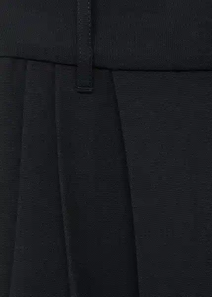 Pantalón Mili Negro Talla 38 Mujer Mango