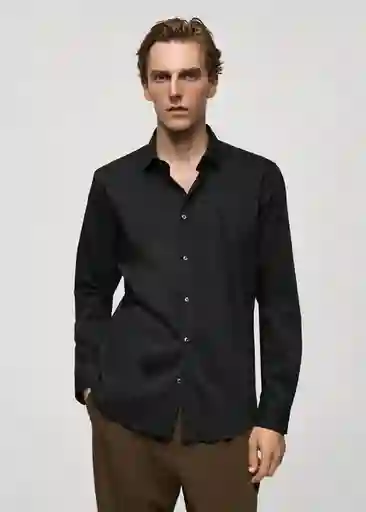 Camisa Play Negro Talla XS Hombre Mango