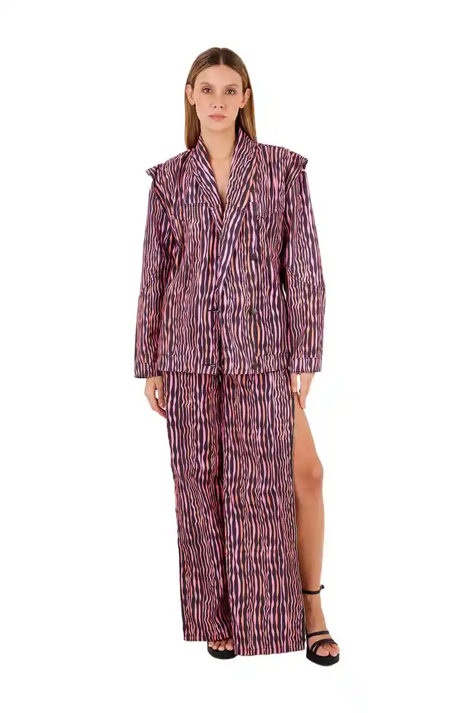 Chaqueta Zebra Fucsia Para Mujer Malfi