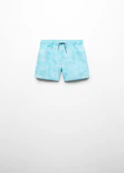 Short Bañador Shell Celeste Talla 53 Niños Mango