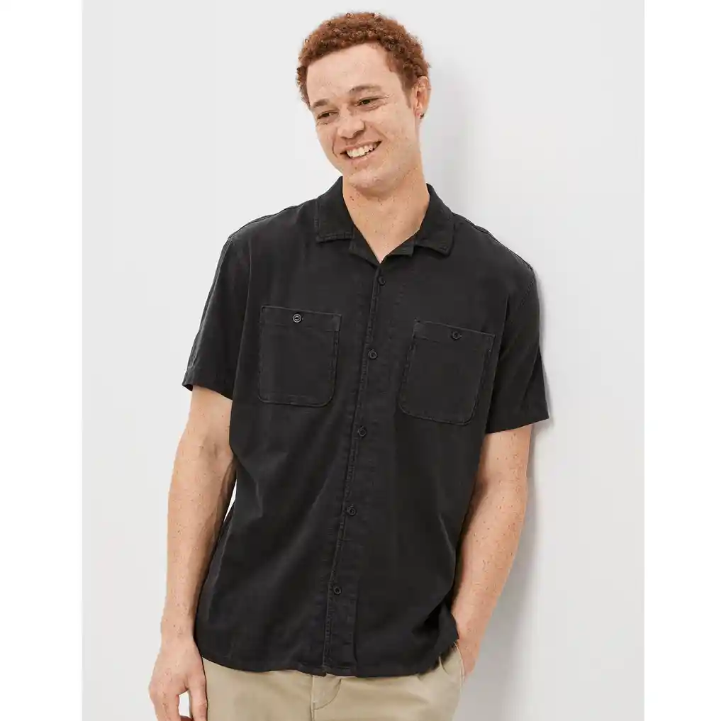 Camisa Polo Hombre Negro T X-SMALL 400386617241 American Eagle