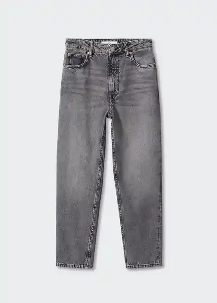 Pantalón Jean Mom 2000 Tejano Gris Oscuro Talla 46 Mujer Mango