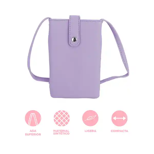 Bolso Mini Porta Celular Básico Lila Miniso