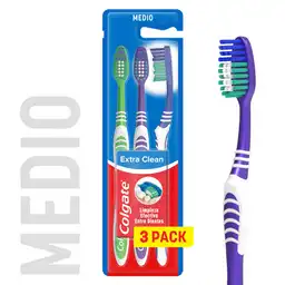 Colgate Cepillo de Dientes Medio Extra Clean x3und