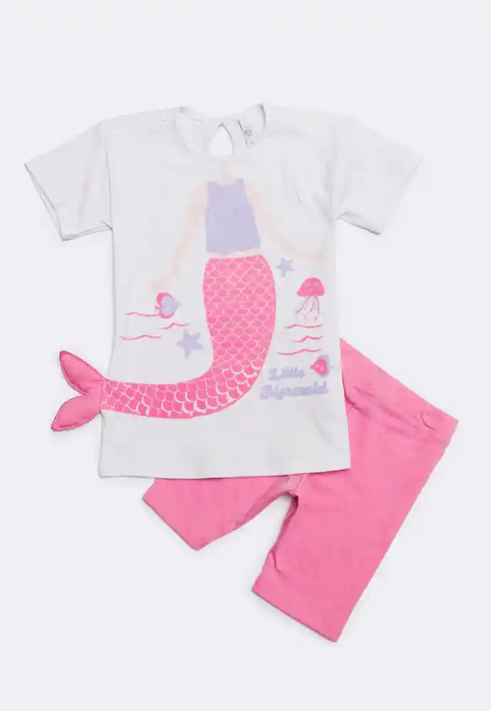 Conjunto Corto 12/18mese-blanco