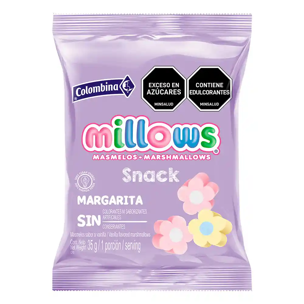 Millows Masmelos Snack Sabor a Vainilla