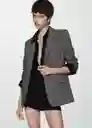 Blazer Bowery Gris Talla M Mujer Mango