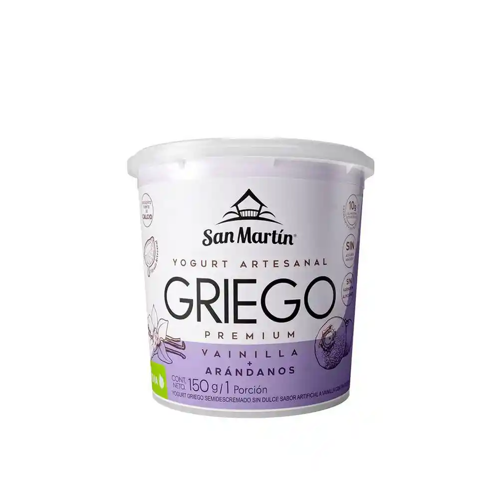 Yogurt Griego Vainilla Arándanos San Martin