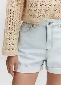 Short Mom80 Bleach Talla 36 Mujer Mango