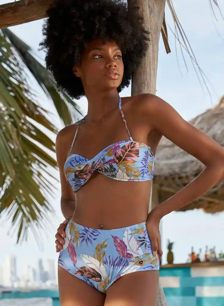 Vestido de Baño Bikini y Top S-azul