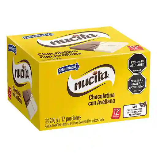 Nucita Chocolatina de Avellana y Chocolate Blanco