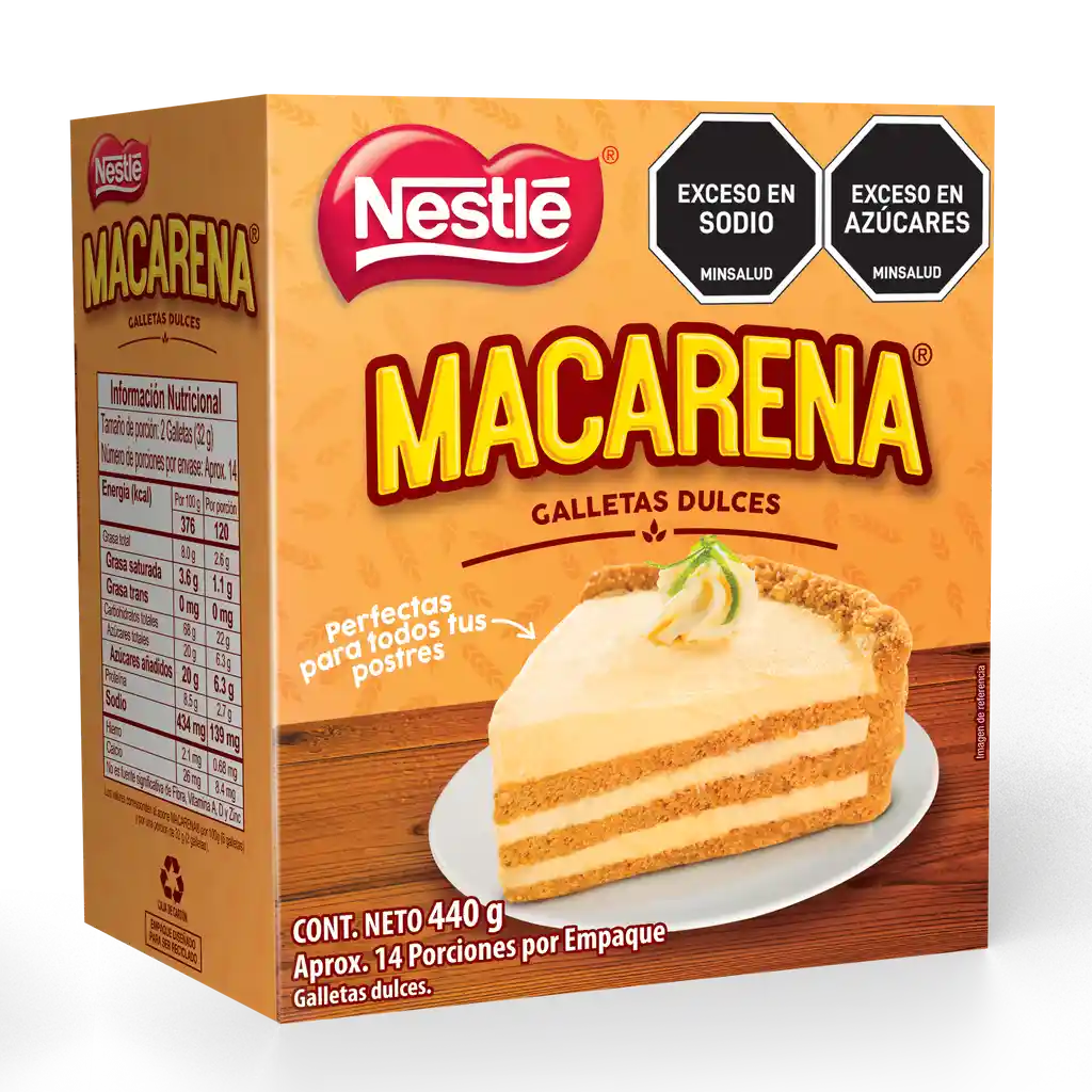 Galletas dulces MACARENA tipo Graham x 440g