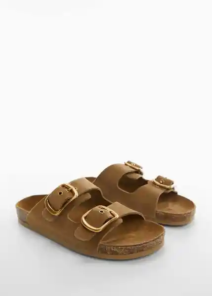 Sandalias Micky Camel Talla 39 Mujer Mango