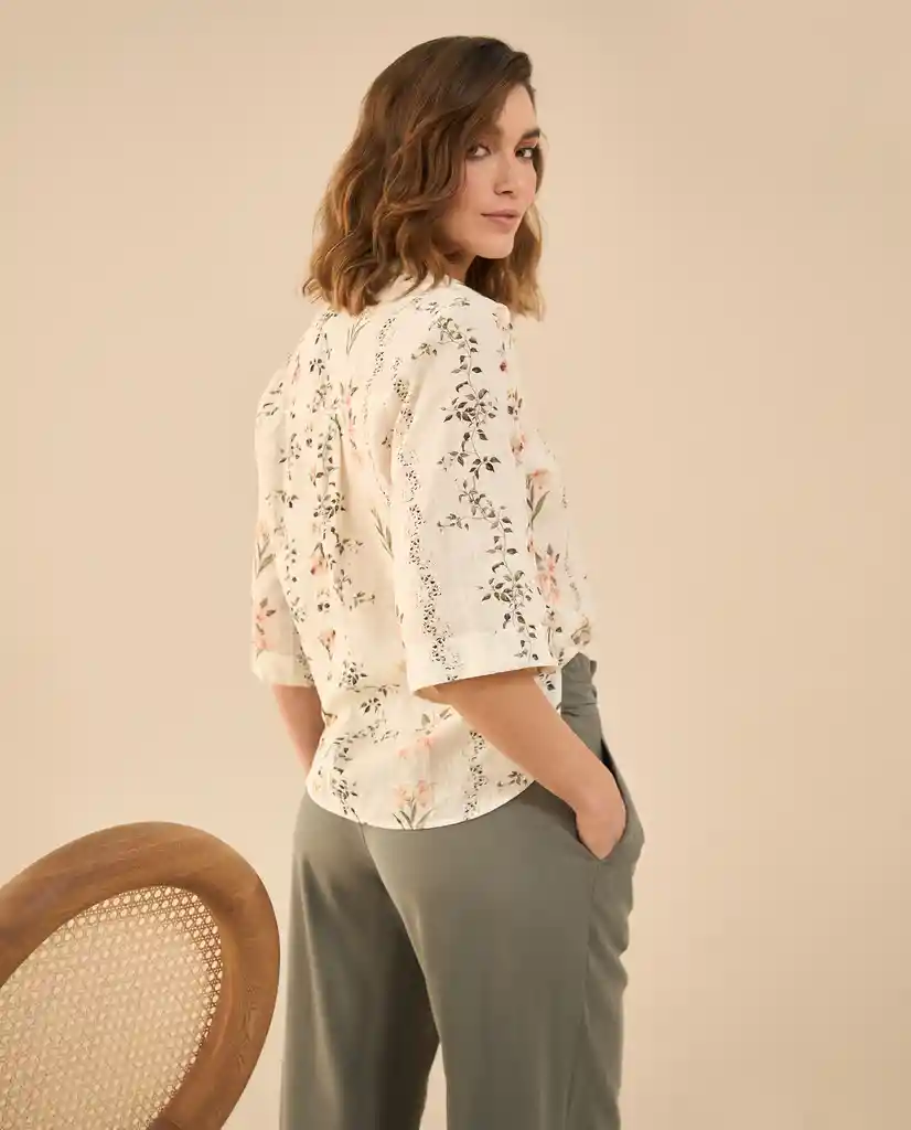 Camisa Blanco Celaje Claro Talla S 612G006 Esprit