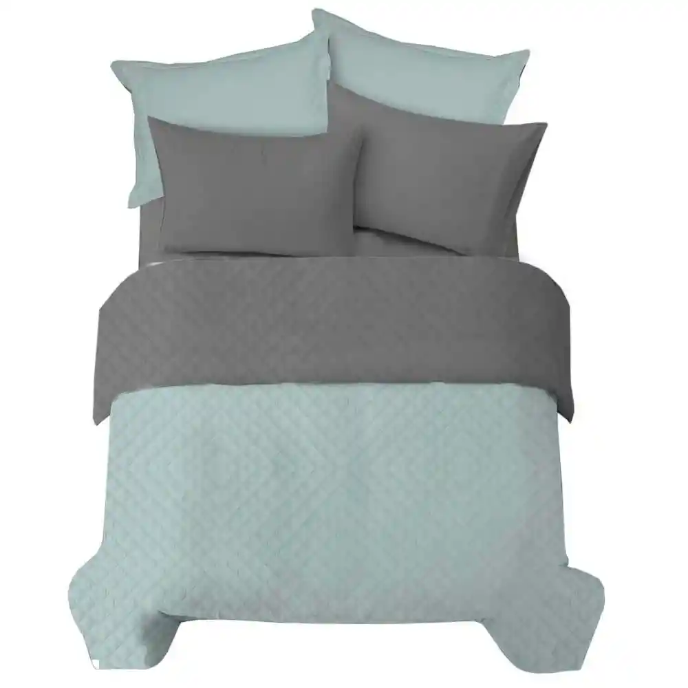 Combo Quilt+semijuego Ex Micro Extradobl-surtido