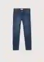 Jeans Slim Tejano Oscuro Talla 09 Niños Mango