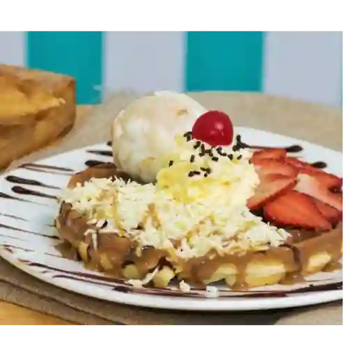 Waffle con Queso