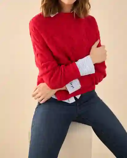 Blusa Tejido Rojo Mineral Medio Talla S 462G200 Esprit