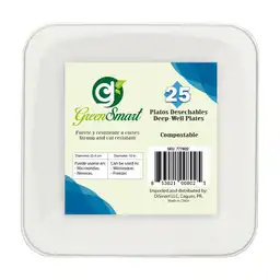 Plato Cuadrado de 10" Compostable G Greensmart 777802