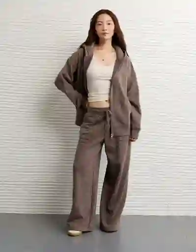 Buzo Mujer Café Talla SMALL 2823285 American Eagle