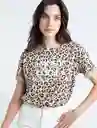  Camiseta Beige Ajonjoli Medio Talla M 402E005 Naf-Naf 