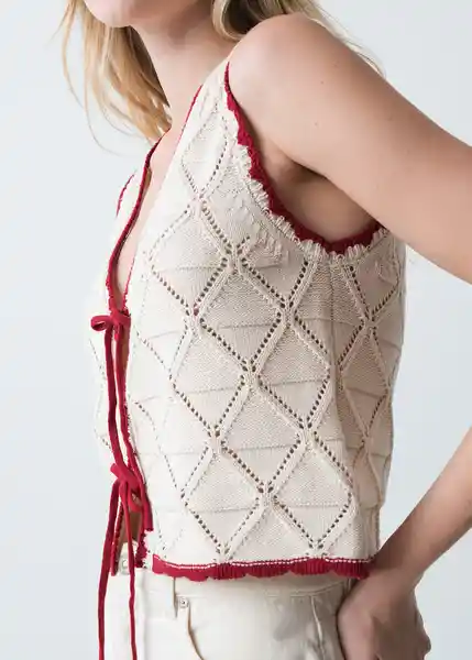 Tejido Mujer Crudo Puro Claro Talla L 483G052 Naf Naf