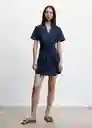 Vestido Pop-H Navy Talla L Mujer Mango