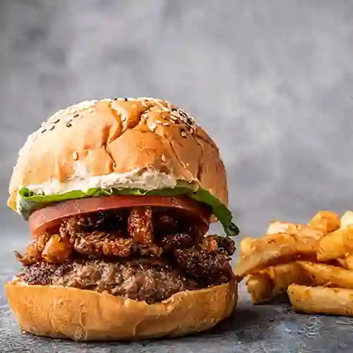 Burger Chicharron Sweet + Papas