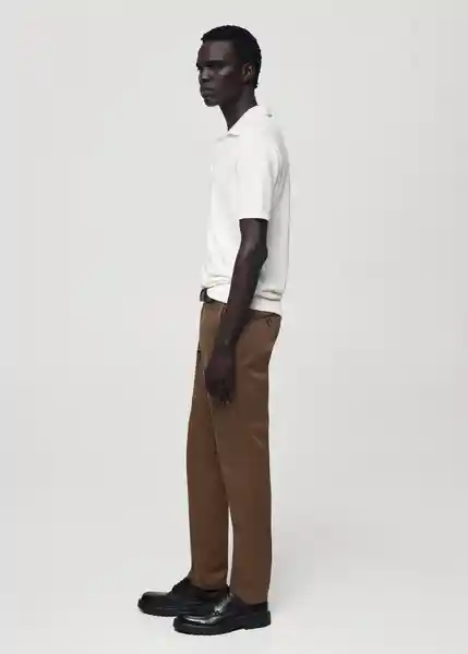 Pantalón Barna Marrón Talla 36 Hombre Mango