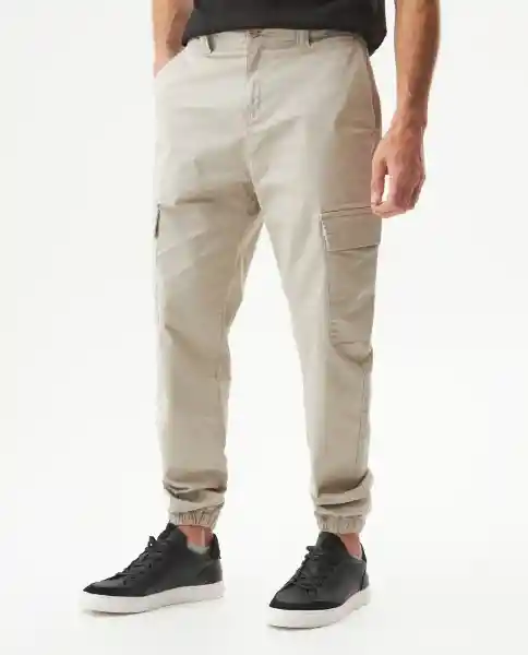 Pantalón Cargo Masculino Crudo Almidón Claro Talla 30 Chevignon