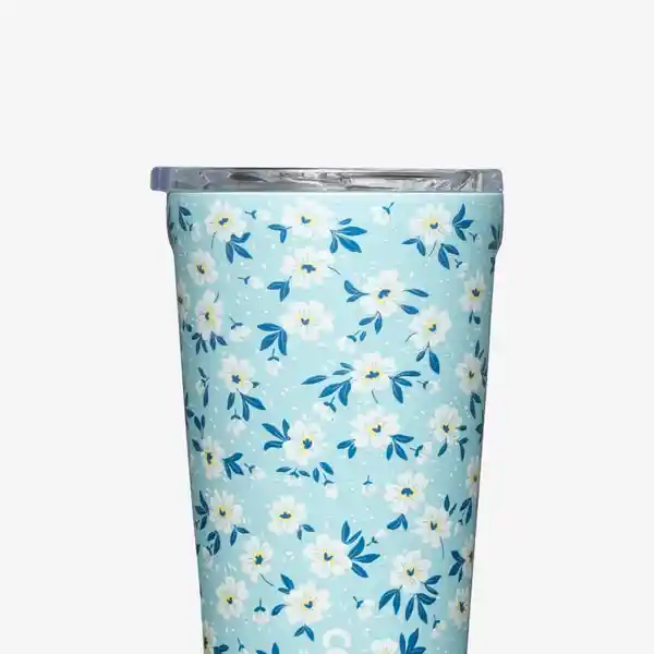 Corkcicle Vaso Tumbler Floral Azul 16 Oz