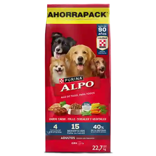 Comida para perros Alpo Adultos con carne,pollo,cereales y vegetales pague 17 kg y lleve 22,7kg
