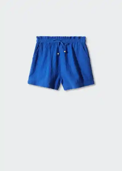 Short Bambú Azul Talla XL Mujer Mango