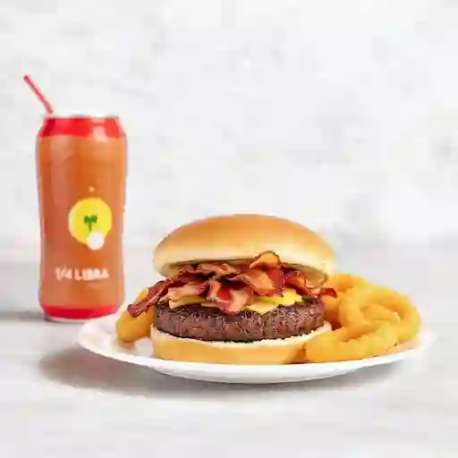 Maxiburguer 1/4 Libra Aros De Cebolla