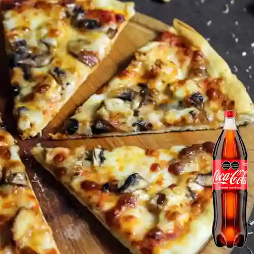 Combo Pizza de Pollo&Champiñones +Cocacola Orig 1.5l
