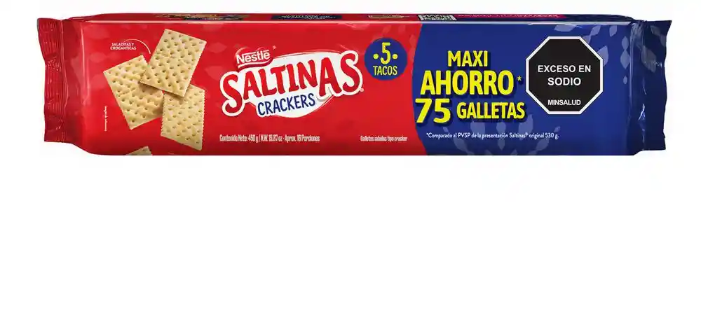 Galletas Saltinas 5 Tacos (450 Gr)