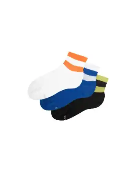 Medias Deportivas Cortas Junior Masculino Rory Jr X4 Galax Talla 8-10