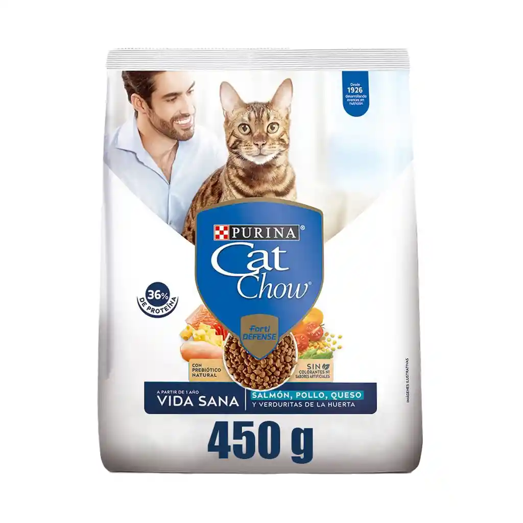 Comida para gatos Purina Cat Chow vida sana x 450 gr