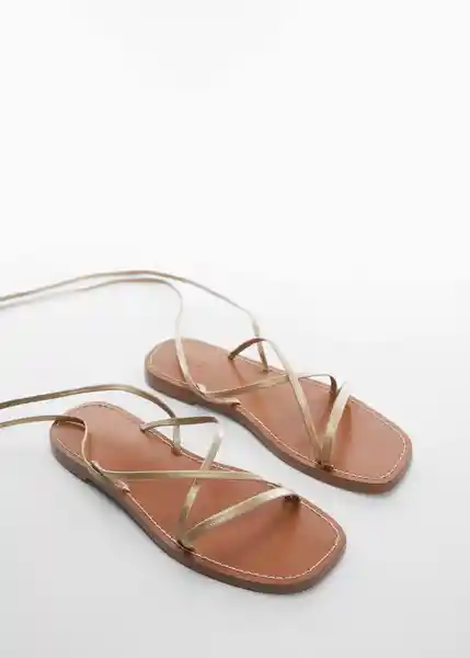 Sandalias Arlet Oro Talla 39 Mango Teen Girl Mango